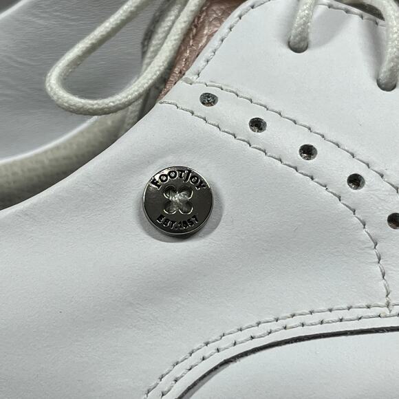 FootJoy Women's Size 10M Sport Retro Golf Shoes Spikeless White Rose Gold EUC - Picture 7 of 16